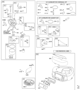 Part Location Diagram of BS-694352 MTD Jet-Main (Standard)